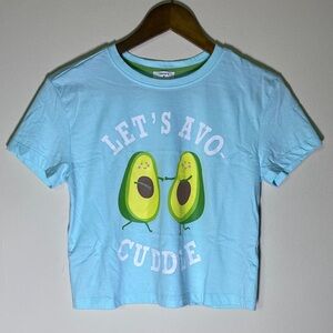 Forever 21 Light Blue Avocado Cuddle Tee